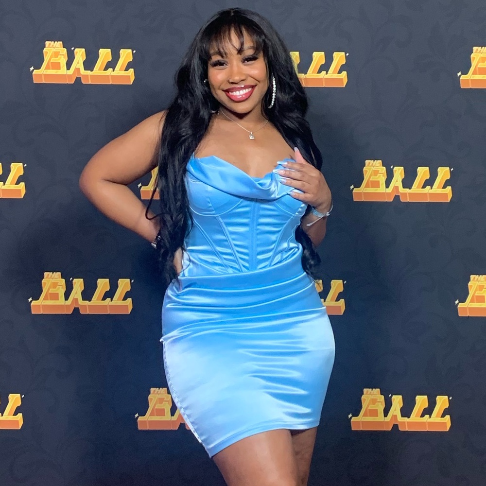 Blue Satin Dress 🩵